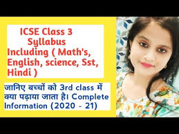 icse cl 3 syllabus all subjects