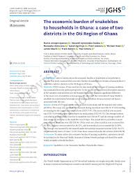 snakebites to households in ghana