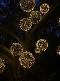 Light Balls Dangling From Trees