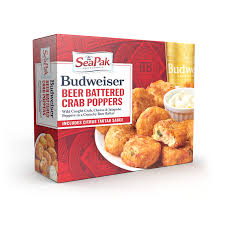 budweiser beer battered crab poppers