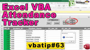 excel vba attendance tracking tool