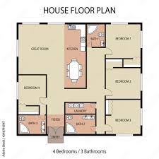house floor plan with furniture