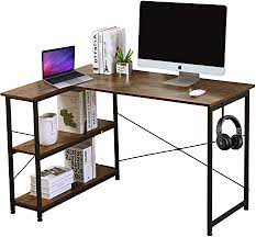 But there a million ways to assemble one, and you might have your own ideas. Amazon Com Juzi Computer Desk 47 Inch L Shaped Corner Desk With Storage Shelves Study Writing Table For Home Office Small Spaces Easy To Assemble Rustic Brown Home Kitchen