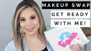 makeup swap unboxing and try on collab