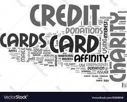 Affinity Credit Cards Text Word Cloud Concept Vector Image