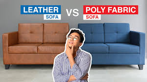 leather vs poly fabric sofa mf home