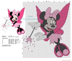 Minnie Mouse Tinker Bell Pink Dress Free Cross Stitch