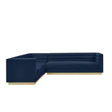 Upholstered Velvet Tufted L Shaped Sofa