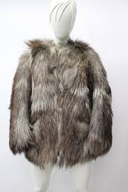 Mint Gray Goat Fur Coat Jacket Women