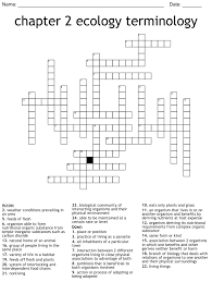 chapter 2 ecology terminology crossword