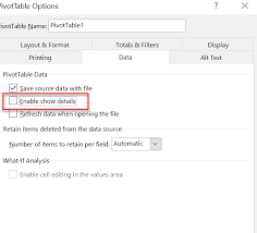 Turn Of The Double Click Drill Down In Your Pivot Table