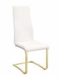 Product dimension (height x depth x width) : Chanel Modern White And Rustic Brass Dining Chair 190512 Set Of 4