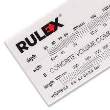 rulex concrete volume calculator slide