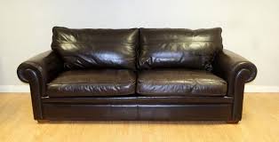 3 seater sofa in brown leather with