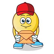 Egg Postman Mascot Vector Cartoon Illustration Stock Vector - Illustration of cute, expedition: 113017877