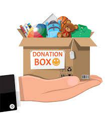 premium vector cardboard donation box