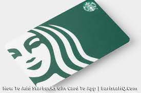 how to add starbucks gift card to app