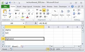 ms excel how to concatenate strings