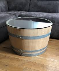 Wine Barrel Coffee Table With Small 70s