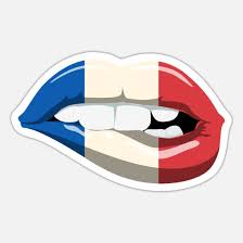 france flag lips mouth french flag