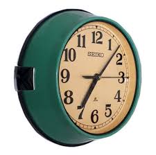 Green Vintage Seiko Quartz Wall Clock