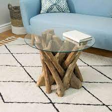 Natural Teak Root Round Coffee Table