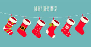 Cute Xmas Red And White Socks Or Stocking Hanging On A Rope Stock Illustration - Download Image Now - iStock