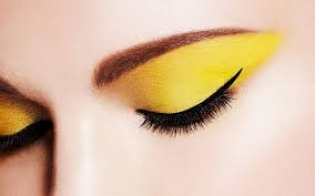 yellow eye makeup eyebrows eyeliner