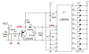 Sound level meter diagram sound audio level led meter wiring. Lm3915 Vu Meter Details Hackaday Io