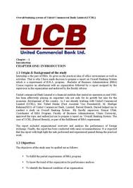Overall Banking System Of United Commercial Bank Limited By