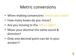 Metric Conversion Chart Ppt Video Online Download
