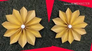 How To Make Easy Paper Oragami Flower Diy Chart Paper Flower