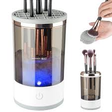 electric makeup brush cleaner makeup brush cleaner machine automatic cosmetic brush cleaner makeup brush tools gift for women white