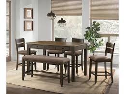 The average height of a bar counter/table is 40 inches. Lane Home Furnishings Dining Group In Box Sarasota Counter Height Table Bench And 4 Stools Royal Furniture Casual Dining Room Groups