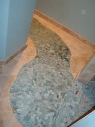 pebble stone shower floor