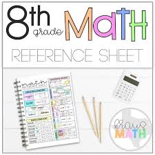 8th Grade Math Reference Sheet