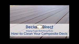 Warm water can be used on its own to wash a wood or composite deck. How To Clean Composite Decking Youtube