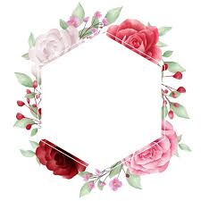 flower frame vector logo stock