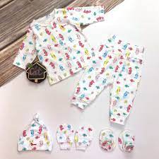 Set quần áo sơ sinh Bunny cotton xuất dư cho bé trai bé gái sơ sinh 0-3  tháng - Bộ quần áo