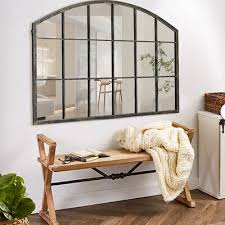 Retro Large Arched Window Wall Mirror