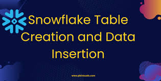 snowflake table creation and data
