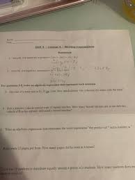 Homework 1 Simplify The Algebraic