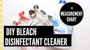 DIY Bleach Disinfectant Cleaning Spray Easy   Cheap