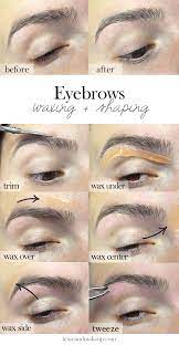 eyebrow waxing shaping tease and makeup
