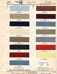 1966 Ford Mustang Color Chart With