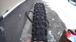 bicycle tire with studs metal s