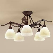 Traditional 10 light semi flush ceiling light diameter: 4280pl Light Fixture Ceiling 3 Or 5 Light Rustic Wrought Iron Lam Export