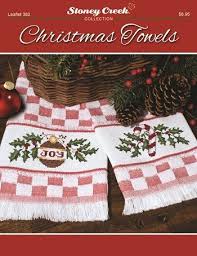 Amazon Com Christmas Towels Leaflet 382 Cross Stitch