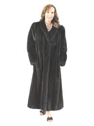 Full Length Ranch Mink Fur Coat Women