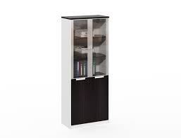 Glass Door Black Lateral File Cabinet
